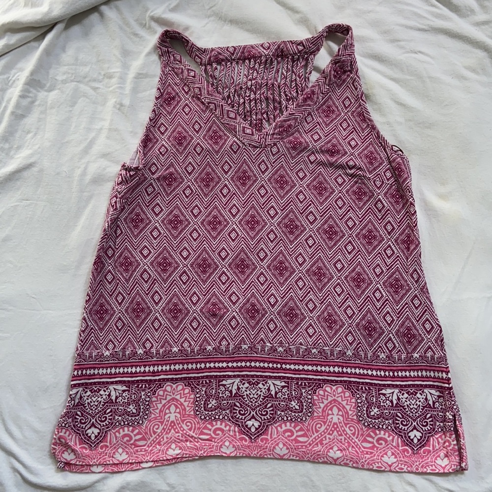 Skies are Blue Edgar border print tank top